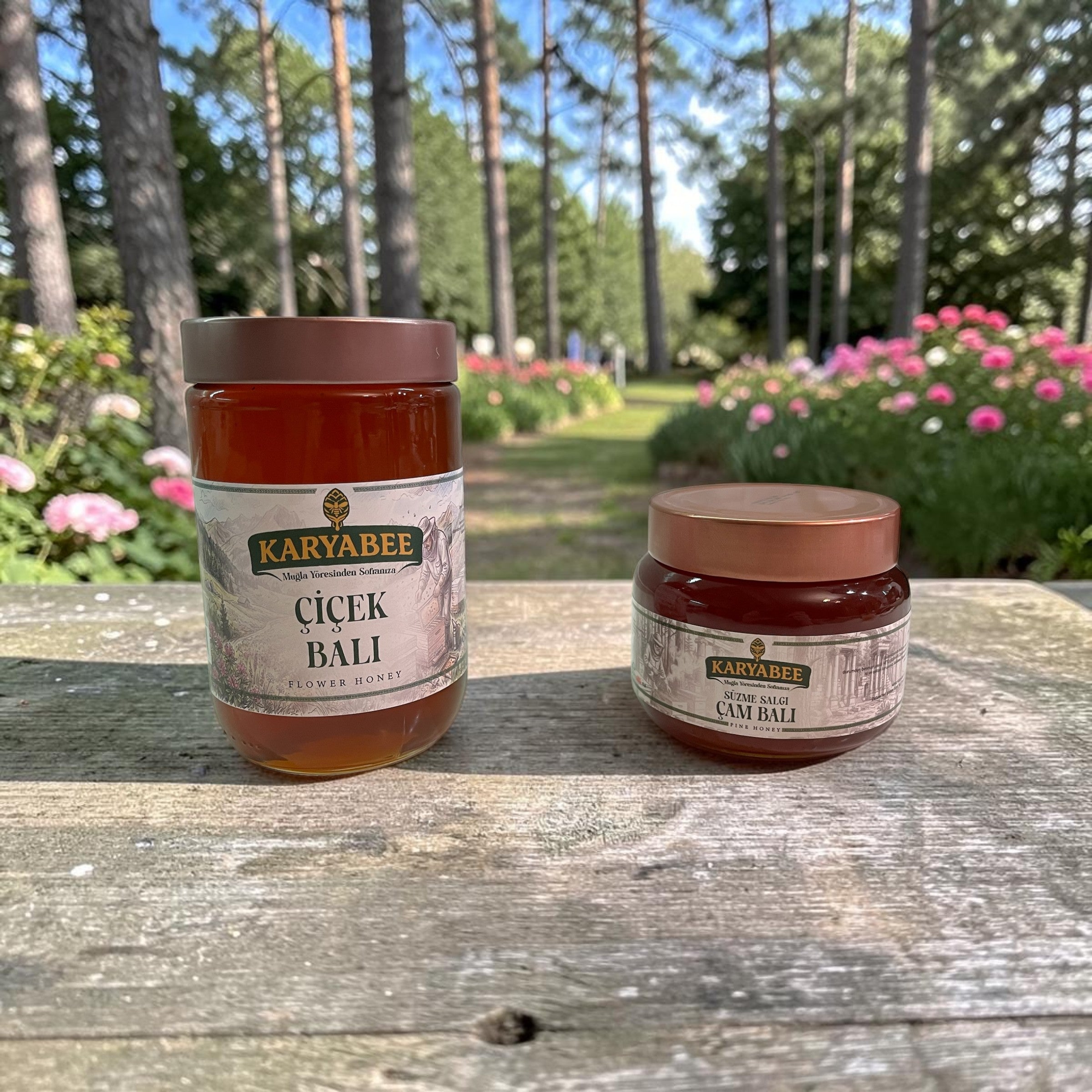 Süzme Çiçek Balı - (850 gr) + Süzme Çam Balı - (450 gr)